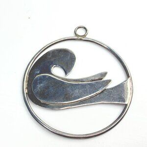 Vintage Ed Gary 1975 Sterling Swan Pendant Limited edition 154/300 2.5" JR1392